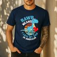 I Love My Dad Rawr Dinosaur Fathers Day Dino Toddler Boy Men's Casual T-Shirt Navy