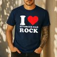 I Love Divorced Dad Rock Quote Men's Casual T-Shirt Navy I Love Divorced Dad Rock Quote Men's Casual T-Shirt Navy
