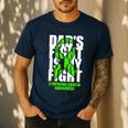 Lymphoma Cancer Awareness Lime Green Ribbon Dad's Fight Men's Casual T-Shirt Navy Lymphoma Cancer Awareness Lime Green Ribbon Dad's Fight Men's Casual T-Shirt Navy