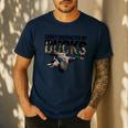 Mallard Duck Hunting Camo Easily Distracted Duck Dad Men's Casual T-Shirt Navy