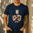 I Am Man King Powerful Dad Afro Melanin Black History Men's Casual T-Shirt Navy I Am Man King Powerful Dad Afro Melanin Black History Men's Casual T-Shirt Navy