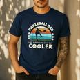 Man's Pickleball Dad Like A Regular Dad But Cooler Men's Casual T-Shirt Navy