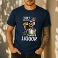 Mardi Gras Skeleton Cant Hold My Carnival Team Dad Men Men's Casual T-Shirt Navy