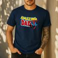 Marvel Spider-Man Amazing Dad Comic Book Father's Day Men's Casual T-Shirt Navy