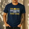 Matching Boys And Dad Mom Construction Digger Birthday Party Men's Casual T-Shirt Navy