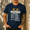 Mechanic Men Dad Hourly Rate Car Auto Garage Mechanic Men's Casual T-Shirt Navy