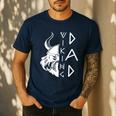 Men Celtic Norse Mythology Viking Dad Men's Casual T-Shirt Navy