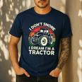 Men I Don't Snore I Dream I'm Tractor Farmer Dad Men's Casual T-Shirt Navy
