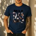 MILF Man I Love Ferrets Ferret Mom Dad Ferret Owner Men's Casual T-Shirt Navy