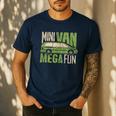 Mini Van Mega Fun Mom Dad T-Shirt Men's Casual T-Shirt Navy