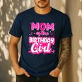 Mom And Dad Birthday Girl Family Matching Party Decorations Men's Casual T-Shirt Navy Mom And Dad Birthday Girl Family Matching Party Decorations Men's Casual T-Shirt Navy