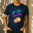Mom Dad Let's Taco Bout Sex Gender Reveal Party Men's Casual T-Shirt Navy