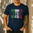 Mommy's Little Meatball Italian Quote Family Dad Mom Kids Men's Casual T-Shirt Navy