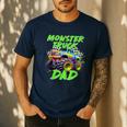 Monster Truck Dad Family Matching Birthday Party Fathers Day Men's Casual T-Shirt Navy
