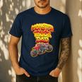 Monster Truck Dad Hot Red Graffiti Style Men's Casual T-Shirt Navy Monster Truck Dad Hot Red Graffiti Style Men's Casual T-Shirt Navy