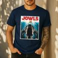 MonsterMuttz Great Dane Jowls Paws Top Drooling Dog Mom Dog Dad Men's Casual T-Shirt Navy