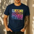 Nephew Niece My Aunt Is Cooler Than My Dad Men's Casual T-Shirt Navy