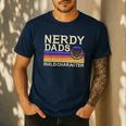 Nerdy Dad RPG Gaming D20 Tabletop Games RPG Gamer Men's Casual T-Shirt Navy