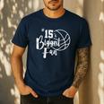 Number 15's Biggest Fan Shirt Basketball Player Mom Dad Men's Casual T-Shirt Navy