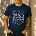 Officer Off Duty Dog Dad Cop Police Retirement Men's Casual T-Shirt Navy