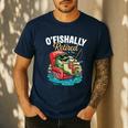 O'Fishally Retired Fishing Retirement Fisherman Dad Men's Casual T-Shirt Navy O'Fishally Retired Fishing Retirement Fisherman Dad Men's Casual T-Shirt Navy