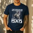 I Once Protected Him Now He Protects Me Proud Army Dad Men's Casual T-Shirt Navy