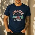 One Happy Dad First Birthday Camping Matching Family Party Men's Casual T-Shirt Navy