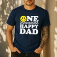 One Happy Dude Dad 1st Birthday Family Matching Men's Casual T-Shirt Navy