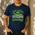One Lucky Daddy St Patricks Day Dad Father Men's Casual T-Shirt Navy One Lucky Daddy St Patricks Day Dad Father Men's Casual T-Shirt Navy