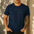 Part Time Warm Up Partner Pitching Baseball Full Time Dad Men's Casual T-Shirt Navy