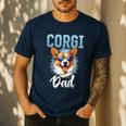Pembroke Welsh Corgi Corgi Dad Men's Casual T-Shirt Navy