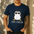 Penguin Papa Father's & Cute Dad Men's Casual T-Shirt Navy Penguin Papa Father's & Cute Dad Men's Casual T-Shirt Navy