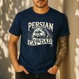 Persian Cat Dad Persian Cats Persian Cat Lover Men's Casual T-Shirt Navy Persian Cat Dad Persian Cats Persian Cat Lover Men's Casual T-Shirt Navy