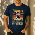 Pinball Dad Like Regular Dad But Cooler Father's Day Men's Casual T-Shirt Navy