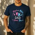Pink Or Blue Dad Loves You Gender Reveal Men's Casual T-Shirt Navy Pink Or Blue Dad Loves You Gender Reveal Men's Casual T-Shirt Navy