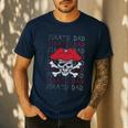 Pirate Dad Skull And Crossbones Tampa Gasparilla Captain Men's Casual T-Shirt Navy