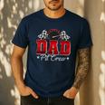 Pit Crew Race Car Racing Dad Family Birthday Party Men's Casual T-Shirt Navy
