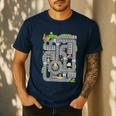 Play Cars On Dad's Back Shirt Kids And Fathers Play Men's Casual T-Shirt Navy Play Cars On Dad's Back Shirt Kids And Fathers Play Men's Casual T-Shirt Navy