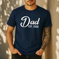 Pregnancy Announcement Daddy New Dad First Time Dad 2026 Men's Casual T-Shirt Navy