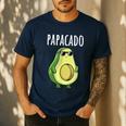 Pregnancy Announcement Shirts Men Dad Papacado Men's Casual T-Shirt Navy