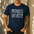 Princess Security Halloween Costume Dad Men Matching Easy Small Men's Casual T-Shirt Navy