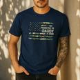 Promoted To Daddy Est 2026 Camo USA Flag New Dad 2026 Men's Casual T-Shirt Navy