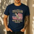 Now He Protects Me USAF Dad Proud Air Force Dad T-Shirt Men's Casual T-Shirt Navy Now He Protects Me USAF Dad Proud Air Force Dad T-Shirt Men's Casual T-Shirt Navy