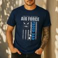 Proud Air Force Dad Of The US Air Force USA Flag Men's Casual T-Shirt Navy Proud Air Force Dad Of The US Air Force USA Flag Men's Casual T-Shirt Navy
