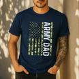 Proud Army Dad United States USA Flag For Father's Day Men's Casual T-Shirt Navy