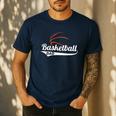 Proud Basketball Dad T-Shirt Men's Casual T-Shirt Navy