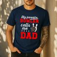 Proud Bowling Dad Of A Bowler Dad Bowling Father Men's Casual T-Shirt Navy