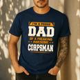 Proud Dad Of Awesome Corpsman Father's Day Men's Casual T-Shirt Navy