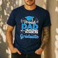 Proud Dad Of a Class Of 2026 Graduate Senior 2026 Men's Casual T-Shirt Navy