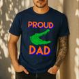 Proud Dad Of A Gator Unique Idea For Fathers Day Men's Casual T-Shirt Navy